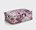 Cosmetic Bag for Women Cute Printing 14 Pockets Expandable Makeup Organizer Purse with Handles (Peony)