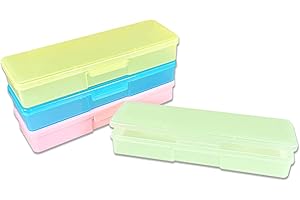 HOMEYERA Manicure Tool Box, Nail Tool Organizer Personal Nail Box Storage Case for Organizing, Container for Nail Supplies Clear Plastic Nail Tool Box for Manicure Pedicure Kit (4 Packs)