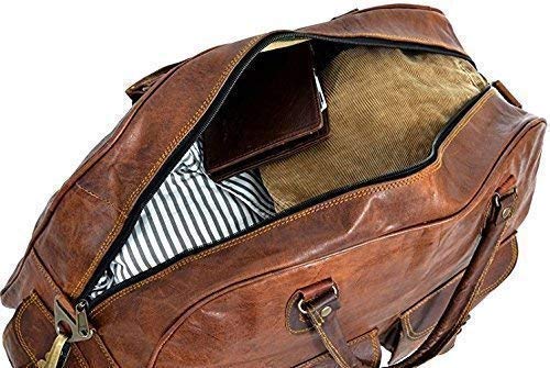 Sankalp Creation Vintage Travel Duffel Shoulder Gym Weekend Bag, 100% Pure Leather with free shipping, NEW YEAR 2019 - SALE - 2 DAYS left