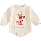 Frietlebird Infant Baby Boy Girl Fall Winter Clothes Oversized Sweatshirt Romper Long Sleeve Bubble Romper 3 6 9 12 18 Months