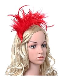 BABEYOND 1920 tocado de plumas Gatsby diadema Kentucky Derby tocado para cóctel, boda, ...