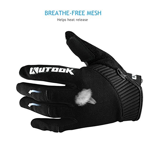 image for INBIKE KUTOOK Mountain Bike Gloves, Gel Padded Cycling Gloves Full Fin