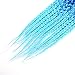 DAIRESS (6 Packs) Ombre Box Braids Crochet Hair Extensions 22inches 10Stands Synthetic Crochet Braids Hair Extensions Kanekalon Box Braids Crochet Braiding Hair (6Packs,Black Ombre Blue)