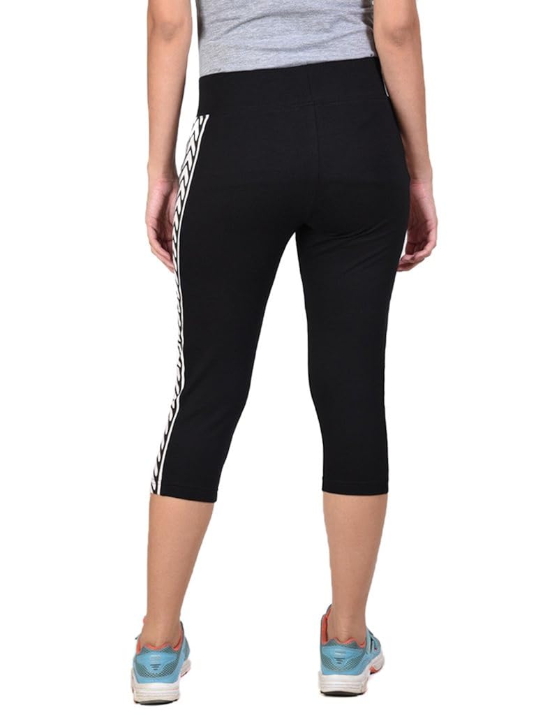 onesport women's cotton spandex jersey black three forths(onsp16bl-p)