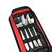Hysagtek 6 Pcs Portable Stainless Steel Travel Camping Outdoor Utensils Cutlery Set Flatware Dinnerware Set Portable Tableware Kit with Zipper Case, Spoon,Fork,Bowl for 2 Peoplethumb 1