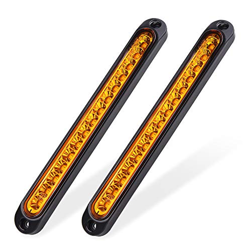 MICTUNING 2Pcs 10 Inch 15 LED Trailer Identification Light Bar Strip