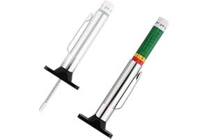 Car Tire Tread Depth Gauge,Precision Tire Depth Gauge Measurement Tool with Color-Coded Scale & Pocket Clip,Portable Tires Th