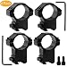 GoldCam 1'' Dovetail Scope Rings, 2Pcs High Profile + 2Pcs Medium Profile 1 Inch Scope Mount Rings for 11mm Dovetail Rails - Pack of 4 primary
