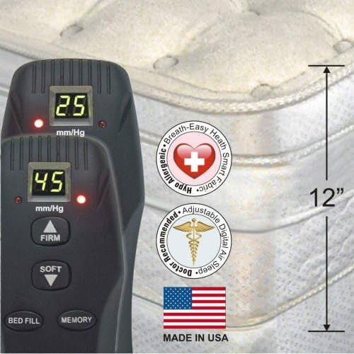 Luxury Support King 11" InnoMax Mystique Adjustable Air Bed w/Dual 50 Number Remote Controls