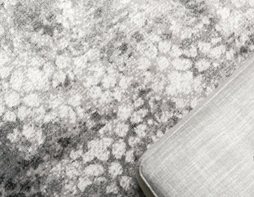 Unique Loom Sofia Collection Dark Gray 2 x 13 Runner Area Rug (2' x 13')