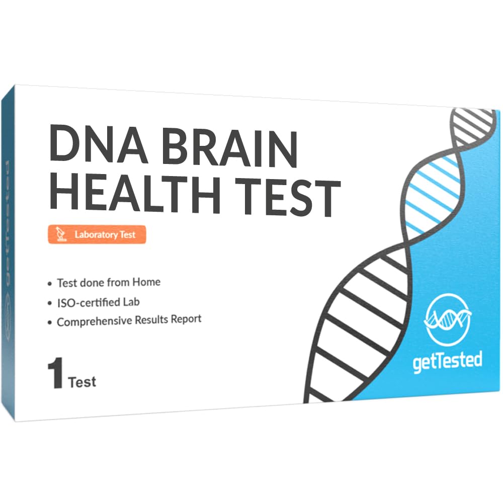 GetTested DNA Brain Health Test | Comprehensive Genetic Analysis for Mental Well-Being | Saliva-Based at-Home Test Kit | Analyzes Memory, Stress, Anxiety & Mood Genes