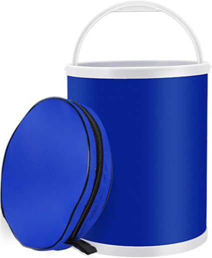 Outdoor Folding Fishing Camping Car Washing Hiking Water Bucket Barrel 9L A T1J8