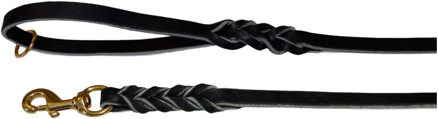 amish braided leather dog leash