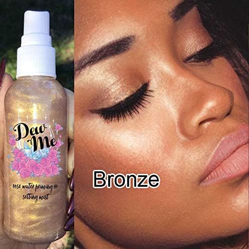 Moisturizing Pearlescent Spray,QHJ Mild Natural Dew Me Rose Moisturizing Spray Rose Water Priming And Setting Mist QHJ (D)