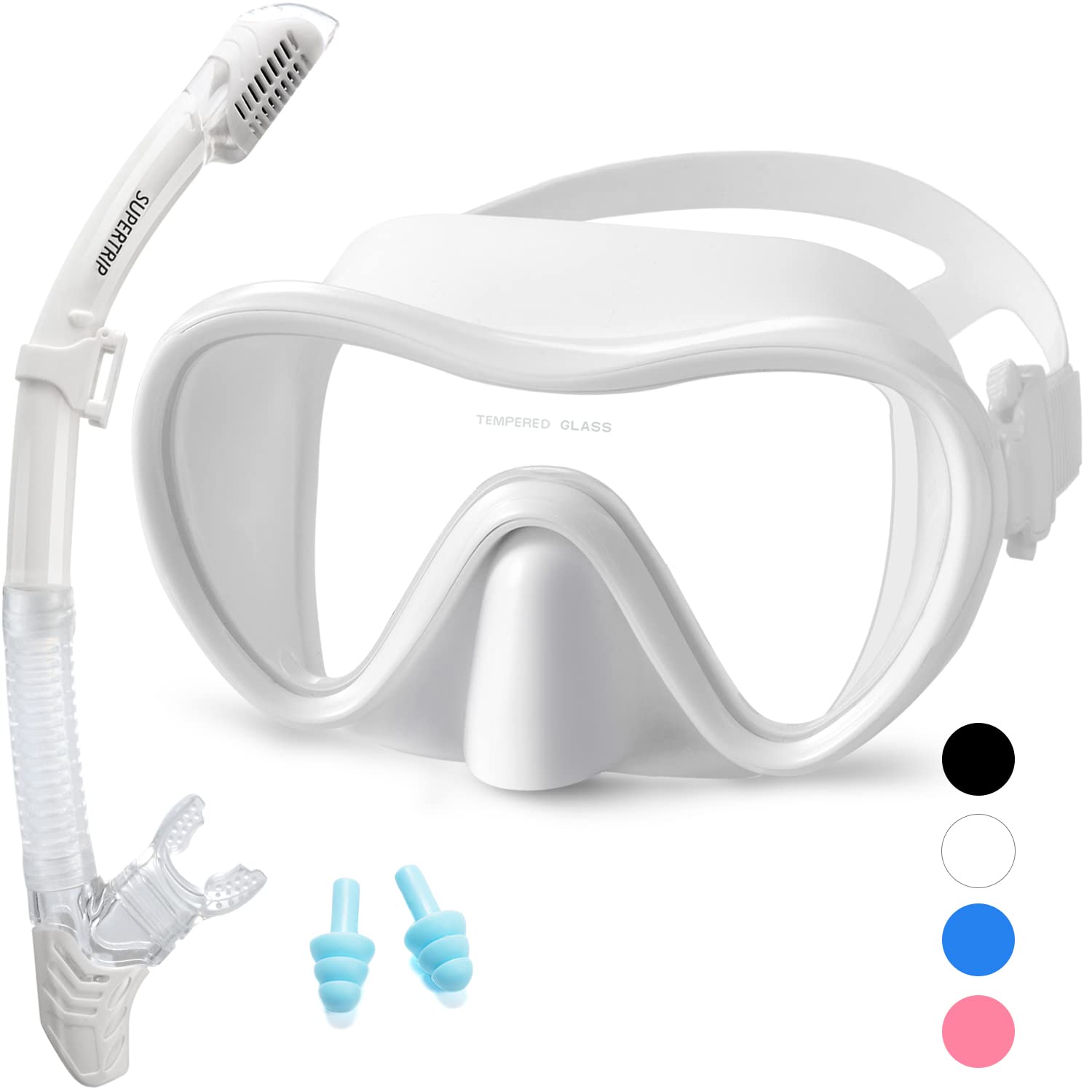 Photo 1 of Supertrip 2024 Snorkeling Gear for Adults, Anti-Fog Snorkel Set, Tempered Glass Snorkel Mask Adult, Anti-Leak Snorkel Snorkeling Gear, Scuba Diving Mask and Snorkel for Women Men Youth