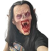x-merry toy Zombie Mask Adult Halloween Horror Latex Full Head Cover Scary Vampire Masks with Hair Realistic Cosplay Costume Party Props