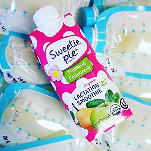 Sweetie Pie Organics Lactation Smoothie with Fenugreek for Lactation Support, to help Supplement Lactation to Breastfeeding Mothers, Healthier option than Lactation Cookies for Nursing Moms, 12ct
