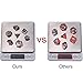 TecUnite 7 Die Metal Polyhedral Dice Set DND Role Playing Game Dice Set with Storage Bag for RPG Dungeons and Dragons D&D Math Teaching (Shiny Copper and Black)