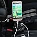 Magnetic Cup Mount iKross Black Universal Smartphone Car Cup Holder Cradle Mount with 3 Lighter Sockets & 2 USB Charging Port 4.2A 21W