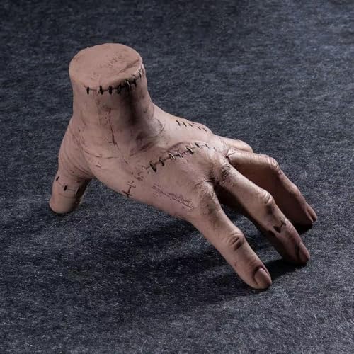 Rercarre Wednesday Addams Family Thing Hand, Cosplay Hand by Addams Family, Fake Hand Toys Scary Props Halloween Decorations Prop Movie, (HWDA-BACX)