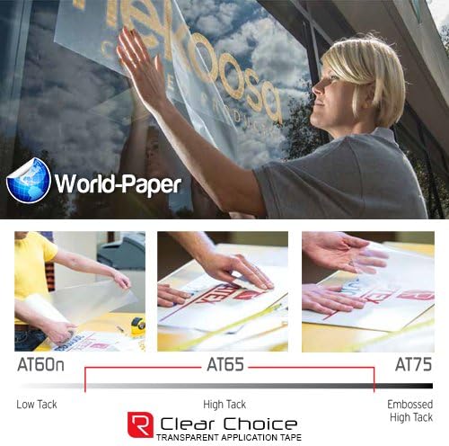 Rtape at65 Clear Choice Vinyl Film Outdoor Vinyl Application Tape 12" x 100' Roll