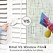 Privacy Window Film White Cross, Self Adhesive Frosted Window Film Removable Static Cling Decorative Glass Window Sticker No Glue UV Blocking Window Cling Blind for Office Kitchen 17.5x78.7inches