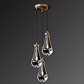 Raindrop Pendant Lights Kitchen Island 3-Light Teardrop Pendant Lights Brass Gold Pendant Light With Adjustable Suspension Co