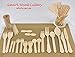 Gmark Eco-friendly Wooden Sporks 200 ct, Disposable Spoon Fork 2-in-1 Cutlery, 6.25