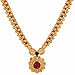 Efulgenz Indian Bollywood Traditional White Red Rhinestone Faux Ruby Pearl Designer Thusi Style Necklace in Antique 18K Gold Tone Women Girls