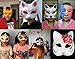 Outgeek DIY White Mask, 6 Pcs Paintable Paper Mask Plain White Mask for Adult Kids Mardi Gras Halloween Party Costume Women