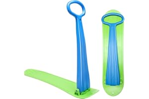 AQUARM Snow Scooter Sled for Kids Winter Outdoor Sports, Fold-up Snowboard with Handlebar, Plastic Ski Scooter Lightweight & Wear-Resistant for Boys Girls, 36inch
