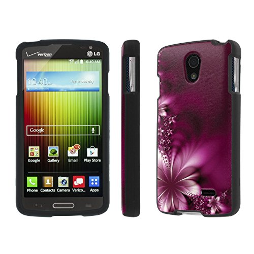 LG Lucid 3 / VS876 Case, [NakedShield] [Black] Total Armor Protection Case - [Dream Flower] for LG Lucid 3 / VS876