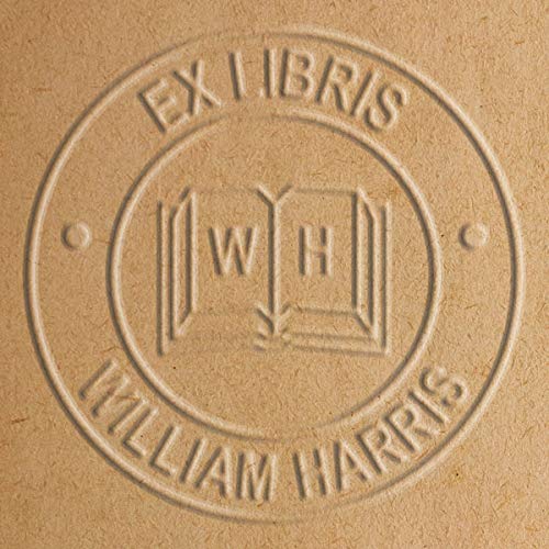 Library of or Ex Libris book embossing press - Antique Look Executive Model company or personal name