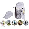 ICOLOR-Sun-Caps-Flap-Hats-360-Solar-Protection-UPF-50-Sun-Cap-Removable-NeckFace-Flap-Cover-Caps-for-Man-Women-BaseballBackpackingCyclingHikingFishingGardenHunting-Outdoor-Camping