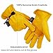 Kim Yuan Leather Work Gloves, with Adjustable Wrist, For Yard Work, Gardening, Farm, Warehouse, Construction, Motorcycle, Men & Women Large 1 Pair