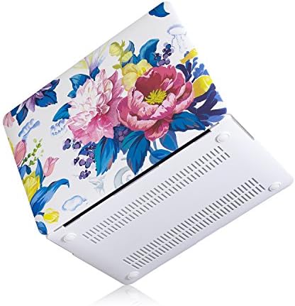 Coldel MacBook Pro 13 Case 2016 Rubberized Plastic Hard Cover for MacBook Pro 13 inch A1706/A1708 with/without Touch Bar (NEWEST Release 2016)-Peony