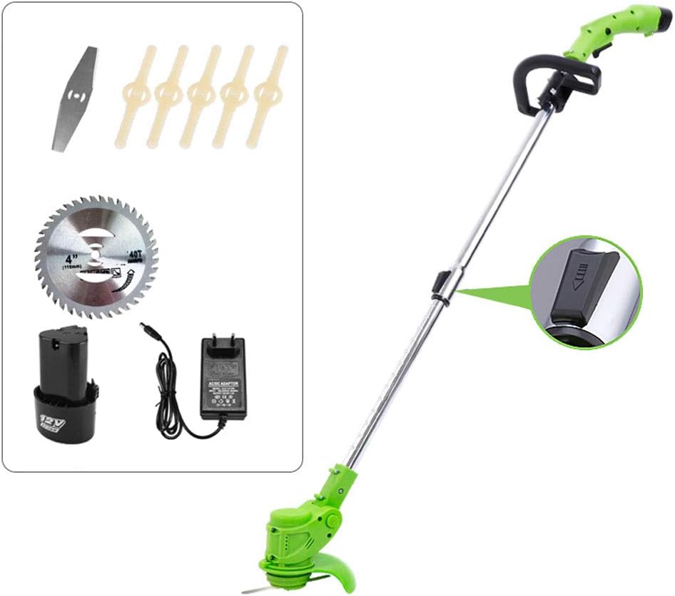 Cordless Grass Brush Cutter, Home Weed Strimmer with 3 kinds Cutter