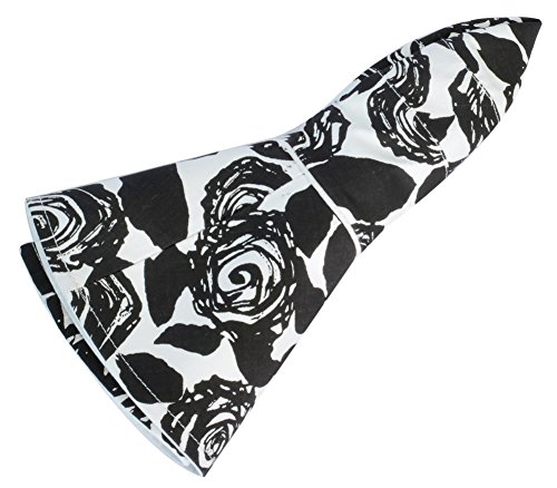 Womens Sun Hat Packable Wide Brim UV Protection Beach Hat Rose Pattern Black