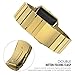MoKo Fitbit Blaze Band , Stainless Steel Metal Replacement Link Bracelet with Double Button Folding Clasp for Fitbit Blaze Smart Fitness Watch, Frame NOT Included - GOLD