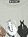 Allegra K Women's Christmas Drop Shoulder 3/4 Sleeves Horse Print Loose Top Large Gray