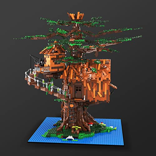 Mould King Treehouse, Adults Challenging Building Kits, Tree House Sets