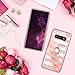 VEGO Galaxy S10 Plus (Not S10) Case Glitter with Ring Holder Kickstand for Women Girls Bling Diamond Rhinestone Sparkly Fashion Shiny Cute Protective Case for Galaxy S10 Plus (Stripe Rose Gold)