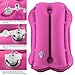 Air Cushion Pillow, Homecube Multifunctional Inflatable Travel Pillow Large Neck Pillow with Full Body and Head Support for Airplanes, Trains, Office Sleep Napping Pillow, Soft PVC Flocking (Rose Red)