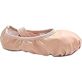 Daydance Toddler Girls Boys Ballet Shoes PU Leather Dance Slippers for Little/Big Kids
