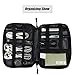 WANDF L1002 USB Drive Cable Organizer Bag Portable Universal Electronics Accessories Case Shuttle with Cable Tie/Flash Disk SD Card Slots/Phone Connector Plug Bag/Hard Drive Case, Medium, Green