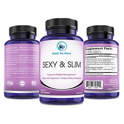 Bloat No More Sexy & Slim Digestive Enzyme Dietary Supplement 60