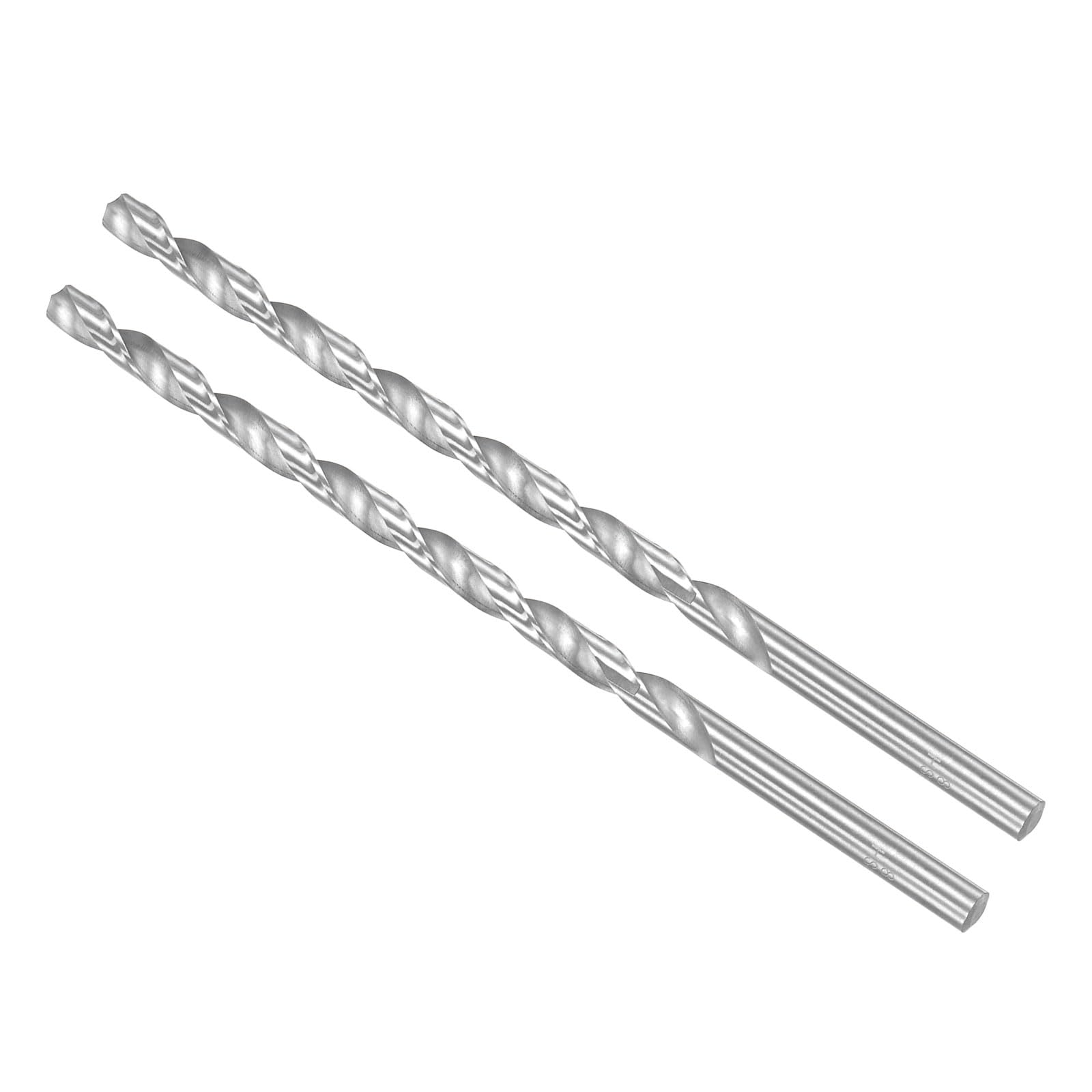 CoCud Extra Long High Speed Steel Twist Drill Bits, 8mm Diameter 200mm Length, Straight Twist Jobber Drill Bit - (Applications: for Metal Woodwork Plastic Aluminum), 2-Pieces