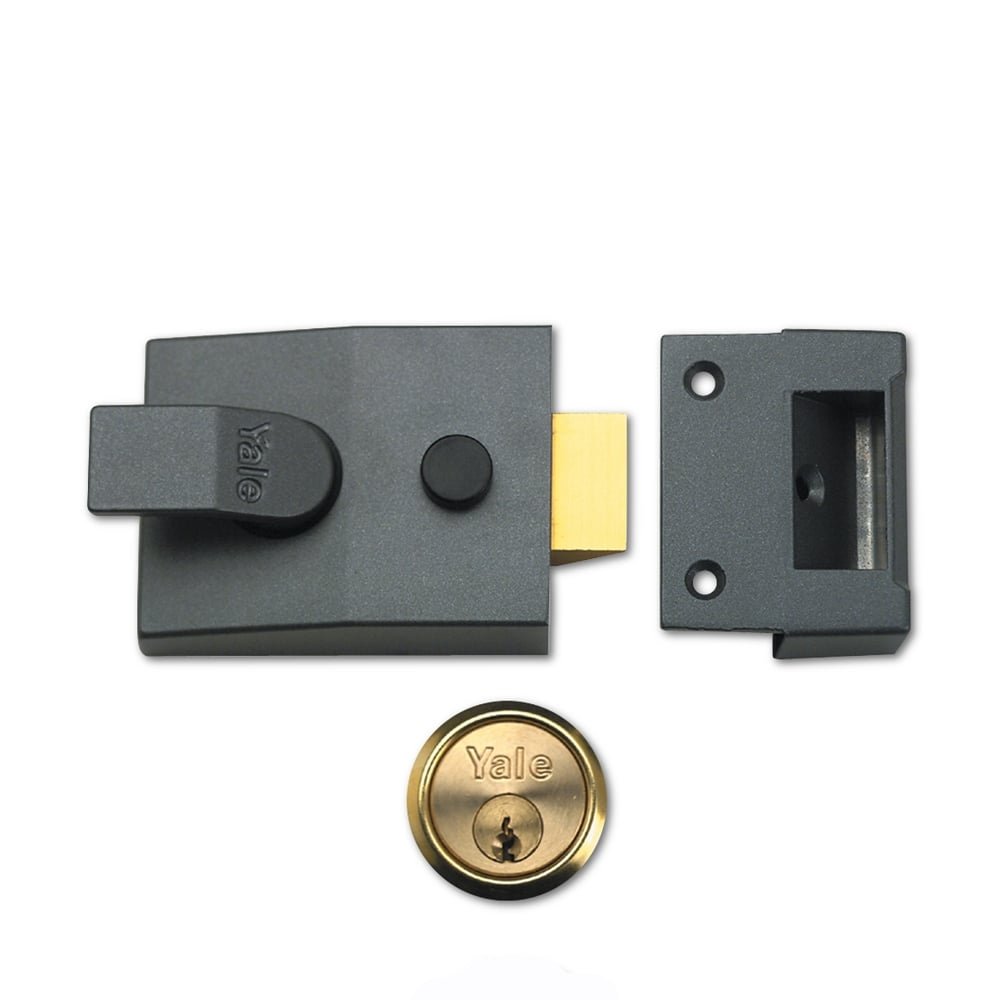 Yale Locks 89DMGPB Deadlock Nightlatch DMG Brass Cylinder 60mm Backset (Boxed)