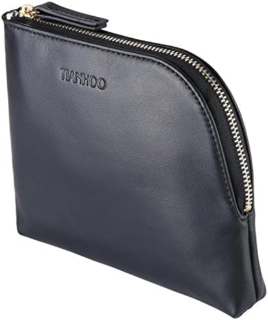 Womens Purse Leather Thin Pouch With Zipper Slim Coin Wallet Clutch Bags