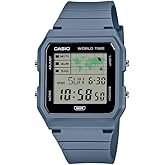 Casio Pop LF-30W Series | Digital Watch | Blue | World Map Display | Bio-Based Resin Band | LED Light | Stopwatch | Countdown Timer | World Time | Multi Alarms | Water Resistant | 3 Year Battery